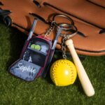 Custom softball backpack keychain for sports lovers