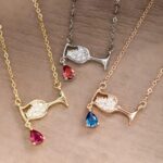 Celebrate Every Sip – Birthstone Wine Glass Necklace – For the Woman Who Loves to Toast Life - Image 4