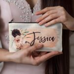 Carry Elegance – Custom Monogram Canvas Makeup Bag – A Thoughtful Keepsake for Bridesmaids and Beyond - Image 8