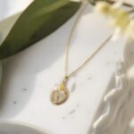 Oval birth flower photo locket necklace for cherished moms