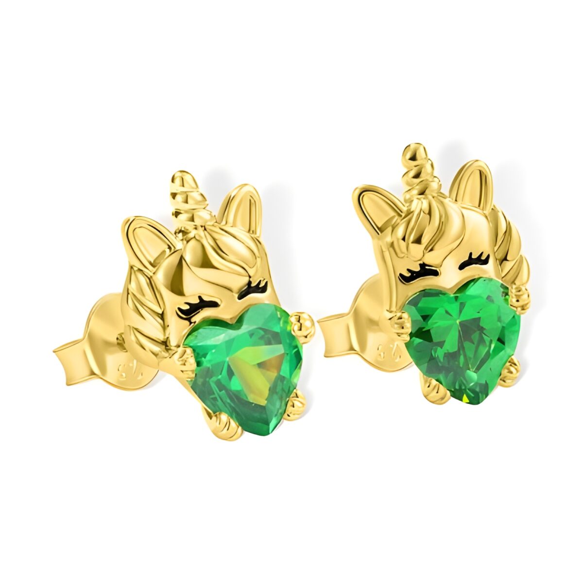 birthstone unicorn stud earrings for dreamers
