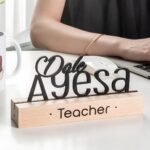 Celebrate Dedication – Custom Wooden Desk Name Sign – For Teachers, Principals & Office Heroes - Image 2