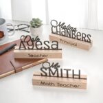 Celebrate Dedication – Custom Wooden Desk Name Sign – For Teachers, Principals & Office Heroes - Image 3