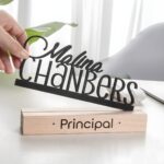 Celebrate Dedication – Custom Wooden Desk Name Sign – For Teachers, Principals & Office Heroes - Image 4