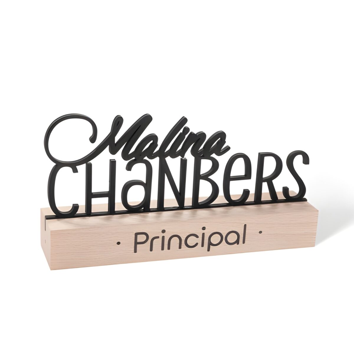Custom wooden desk name sign for teachers
