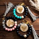 Embrace Rustic Charm – Custom Cow Print Wristlet Keychain – For Cowgirls and Free Spirits - Image 2