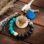 Embrace Rustic Charm – Custom Cow Print Wristlet Keychain – For Cowgirls and Free Spirits - Image 4