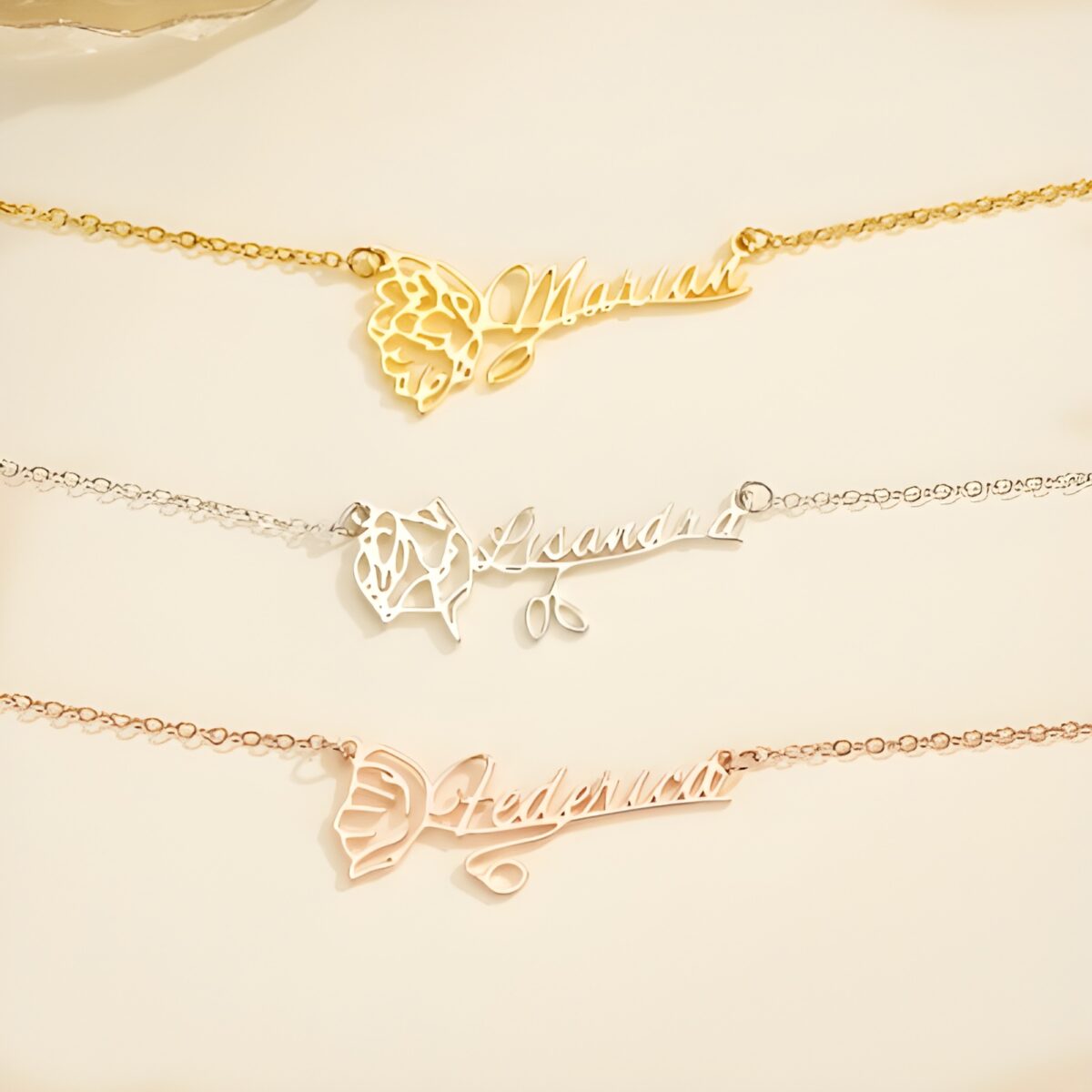 Personalized birth flower necklace for meaningful gifting