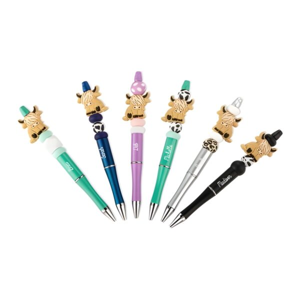 Personalized beaded pens for cow lovers