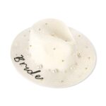 Embrace the Moment – Custom Straw Pearl Sun Hat – For Brides, Bridesmaids & Bachelorette Celebrations - Image 6