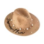 Embrace the Moment – Custom Straw Pearl Sun Hat – For Brides, Bridesmaids & Bachelorette Celebrations - Image 7