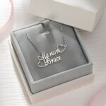 Celebrate Your Bond – Double Heart Name Necklace – A Cherished Keepsake for Mom or Best Friend - Image 3