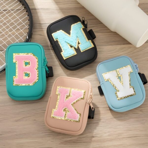 Custom initial tumbler storage bag for adventures