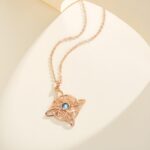 Embrace Eternal Harmony – Moonstone Witch Knot Necklace – A Mystical Gift for Her Special Moments - Image 3