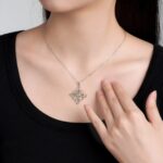 Embrace Eternal Harmony – Moonstone Witch Knot Necklace – A Mystical Gift for Her Special Moments - Image 5