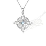 moonstone witch knot necklace gift for her