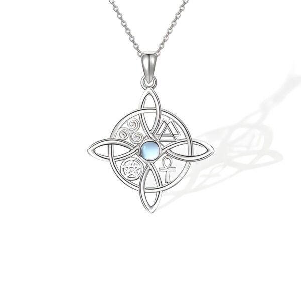 moonstone witch knot necklace gift for her