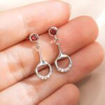 Embrace Equestrian Elegance – Birthstone Horse Bit Earrings – For the Woman Who Loves Horses - Image 4