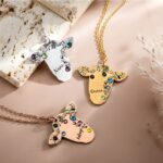 Embrace the Spirit of the West – Custom Name & Birthstone Cow Necklace – For the Free-Hearted Cowgirl - Image 2