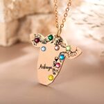 Embrace the Spirit of the West – Custom Name & Birthstone Cow Necklace – For the Free-Hearted Cowgirl - Image 3