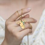 Embrace the Spirit of the West – Custom Name & Birthstone Cow Necklace – For the Free-Hearted Cowgirl - Image 4