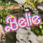 Carry Your Name in Bloom – Custom Pink Acrylic Keychain & Backpack Tag – For Cherished Women and Girls - Image 7