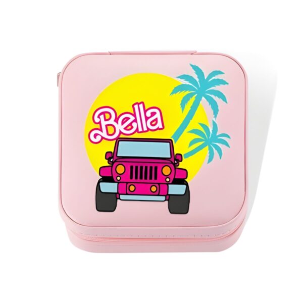 Custom pink jewelry travel case for cherished memories