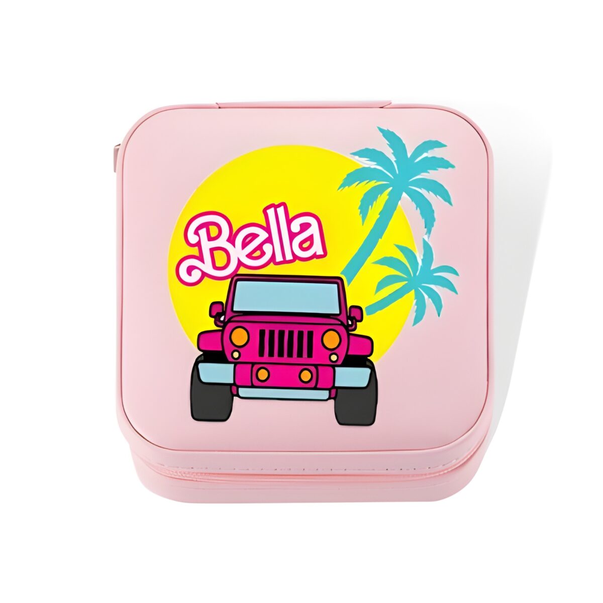 Custom pink jewelry travel case for cherished memories