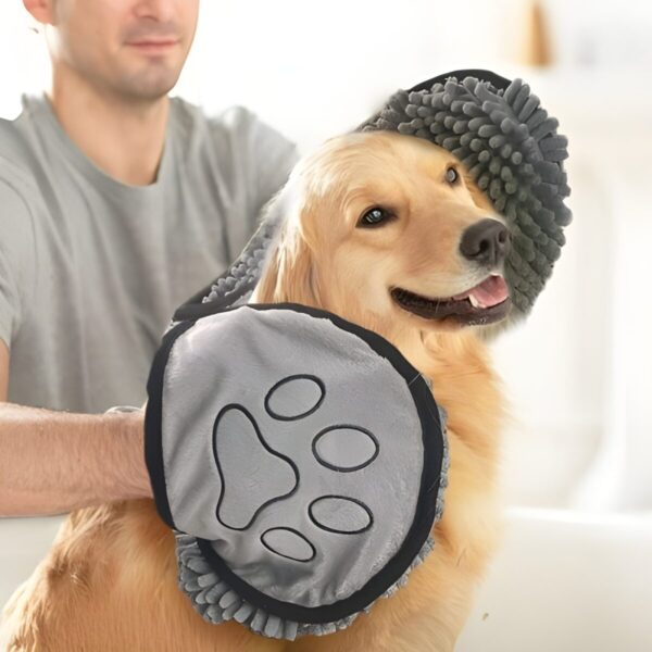 Personalized pet towel with paw print for cherished pets