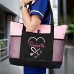 Carry Care with You – Custom Nurse Canvas Tote Bag – Thoughtful Companion for Healthcare Heroes - Image 2