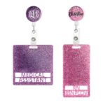 Custom glitter ID badge reel for medical heroes
