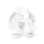 Personalized baby loss keepsake plush bunny
