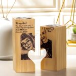 Illuminate Your Love Story – Custom Photo Wooden Candlesticks – A Cherished Keepsake for Couples - Image 4