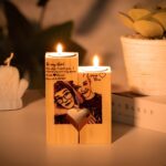 Illuminate Your Love Story – Custom Photo Wooden Candlesticks – A Cherished Keepsake for Couples - Image 7