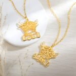 Embrace Strength and Grace – Custom Name Highland Cow Necklace – A Cherished Treasure for Her - Image 2