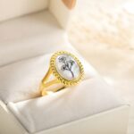 Embrace Nature's Grace – Engraved Birth Flower Signet Ring – A Cherished Keepsake for Her Special Day - Image 2