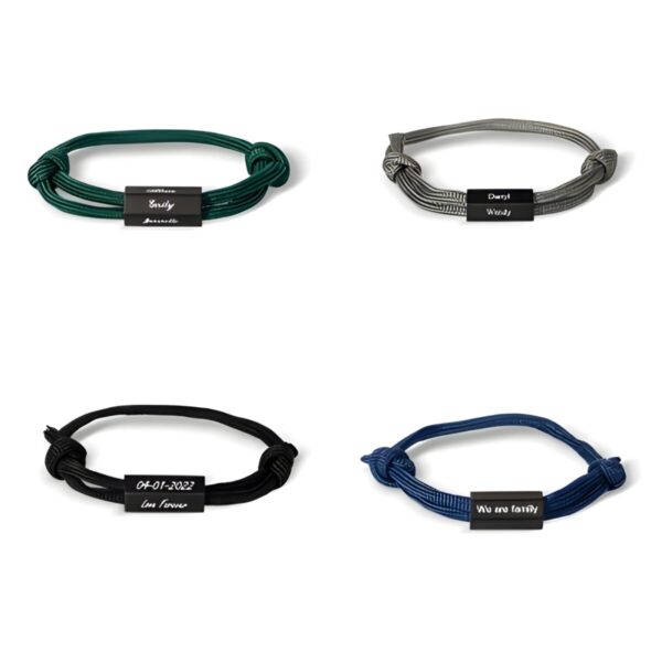 Engraved sail rope bracelet for him, a personal keepsake