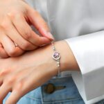 Embrace Celestial Harmony – Birthstone Moon & Sun Bracelet – A Tender Gift for Her Heart - Image 4