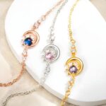 Embrace Celestial Harmony – Birthstone Moon & Sun Bracelet – A Tender Gift for Her Heart - Image 6
