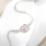 Embrace Celestial Harmony – Birthstone Moon & Sun Bracelet – A Tender Gift for Her Heart - Image 7