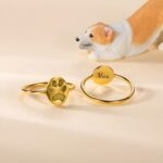 Custom engraved paw print ring for pet lovers