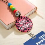 Sparkle with Wild Grace – Custom Glitter Lanyard & Beaded Keychain – For Teachers, Colleagues, and Animal Lovers - Image 3