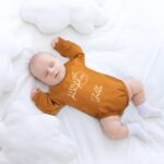 Custom pumpkin romper for baby's first fall