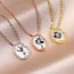 Custom birth flower bouquet necklace for cherished moments