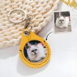 Hold Their Memory Close – Custom Leather Pet Photo Keychain – A Tender Tribute for Pet Lovers - Image 3