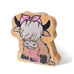 Watch Their Dreams Grow – Custom Highland Cow Wooden Coin Bank – A Cherished Keepsake for Children and Family Moments - Image 8