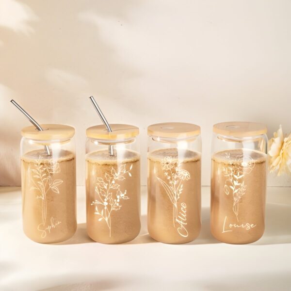 Custom birth flower tumbler for special moments