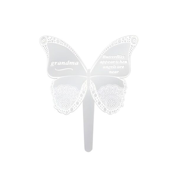 Custom butterfly memorial stake honoring loved ones