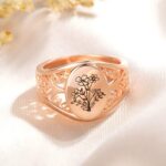 Embrace Family Blooms – Custom Birth Flower Ring in Sterling Silver – A Cherished Keepsake for Her - Image 2