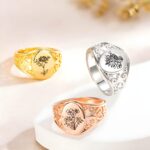 Embrace Family Blooms – Custom Birth Flower Ring in Sterling Silver – A Cherished Keepsake for Her - Image 3